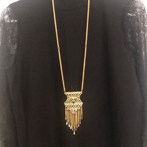 Stella & Dot Alila Lace Necklace Gold Pre-owned